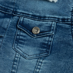 Boys Denim Sherpa Jacket
