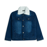 Boys Denim Sherpa Jacket