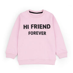 GIRLS SWEATSHIRT HI FRIEND FOREVER