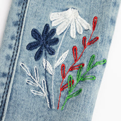 GIRLS JEANS EMBROIDED