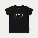 GIRLS MID BLACK MICKEY MOUSE GRAPHIC T-SHIRT