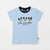 GIRLS MID BLUE MICKEY MOUSE GRAPHIC T-SHIRT