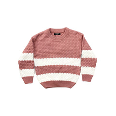 Funky Flocks PINK & WHITE SWEATER