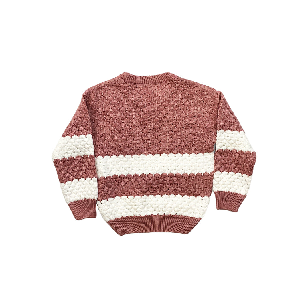 Funky Flocks PINK & WHITE SWEATER