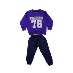 Funky Flocks FLEES TRACL SUIT PURPLE 3-4