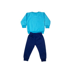 FLEES TRACK SUIT L-BLUE 3-4