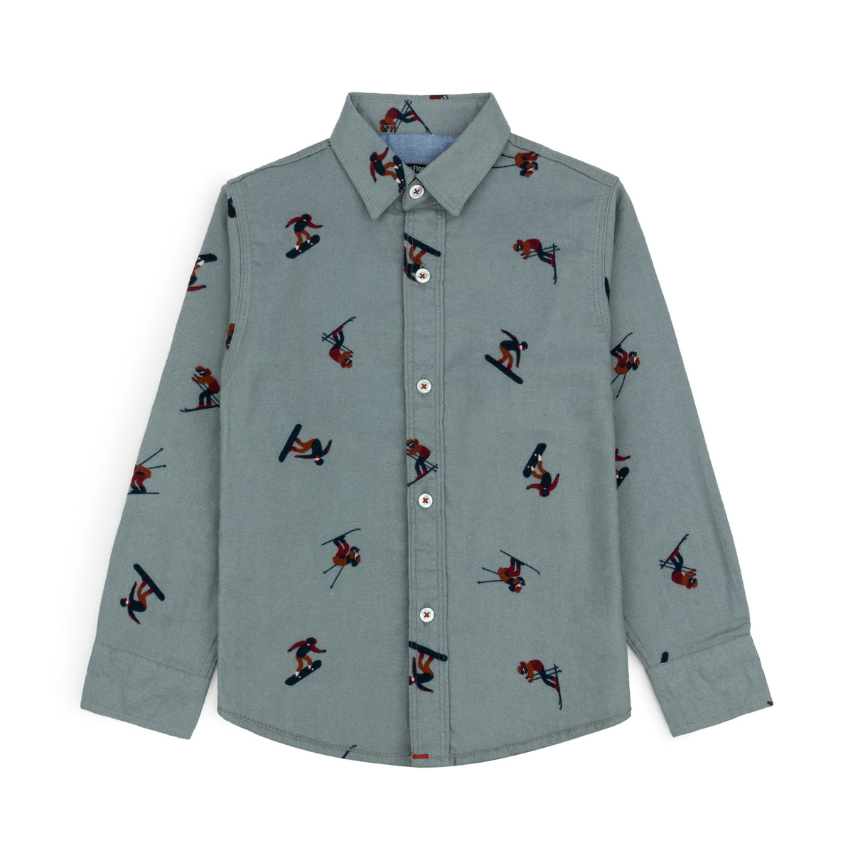 Boy's Casual Shirt Skiing Garaphic