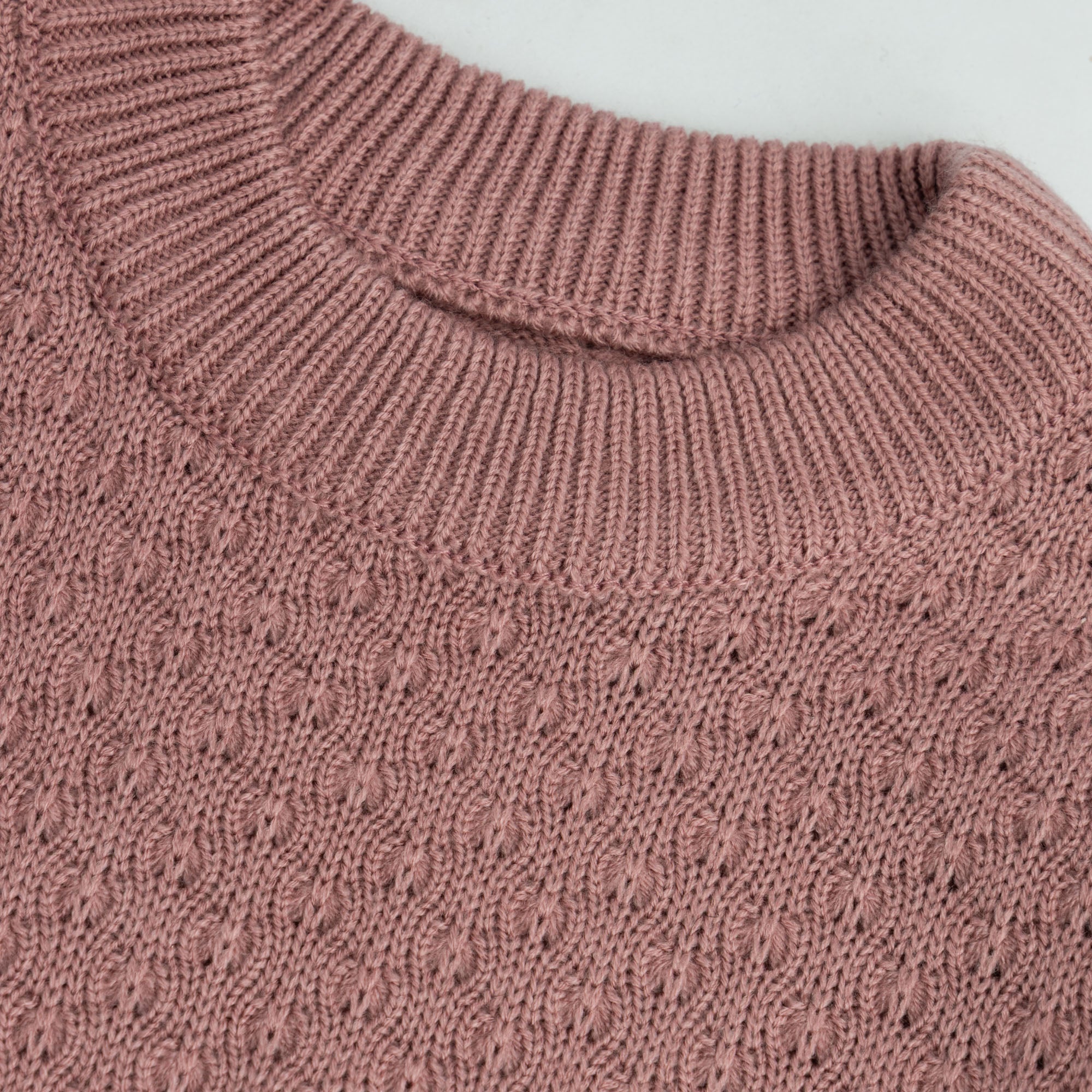 Textured Knit Sweater With White Strips