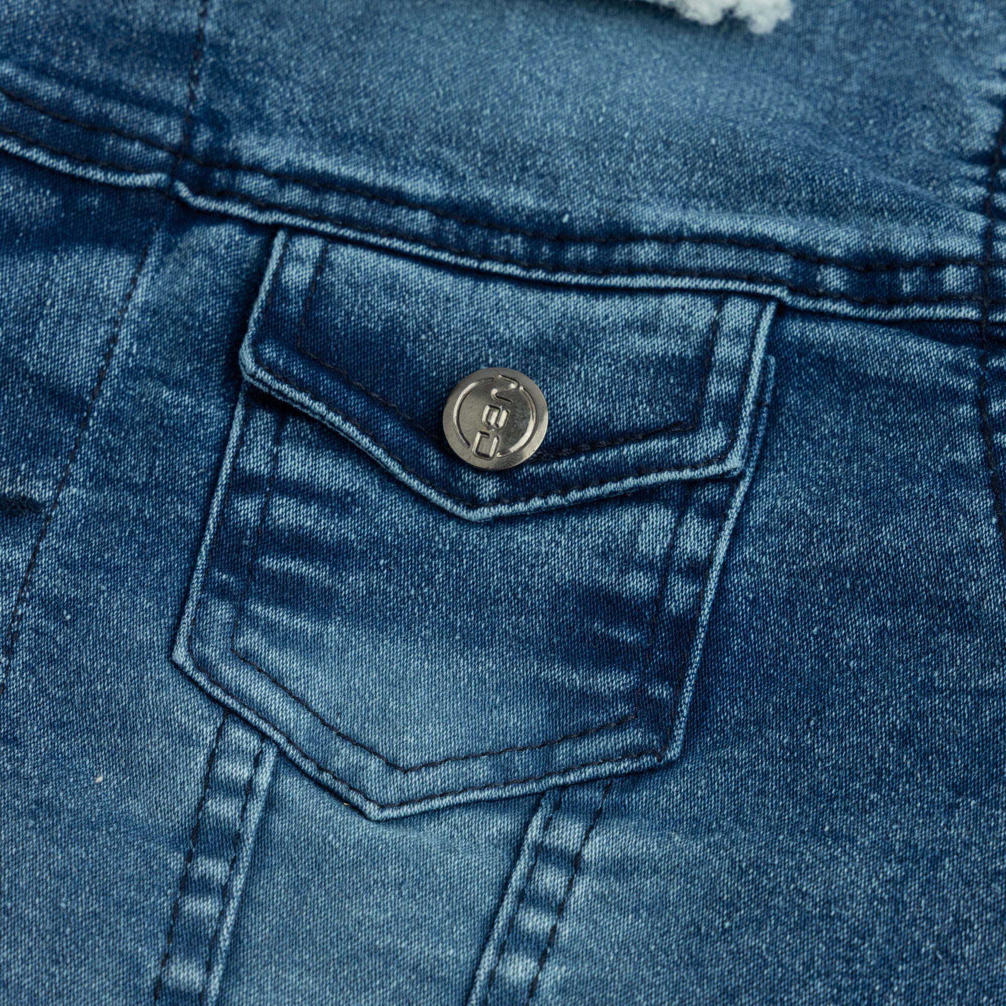 Boys Denim Sherpa Jacket