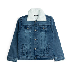 Boys Denim Sherpa Jacket