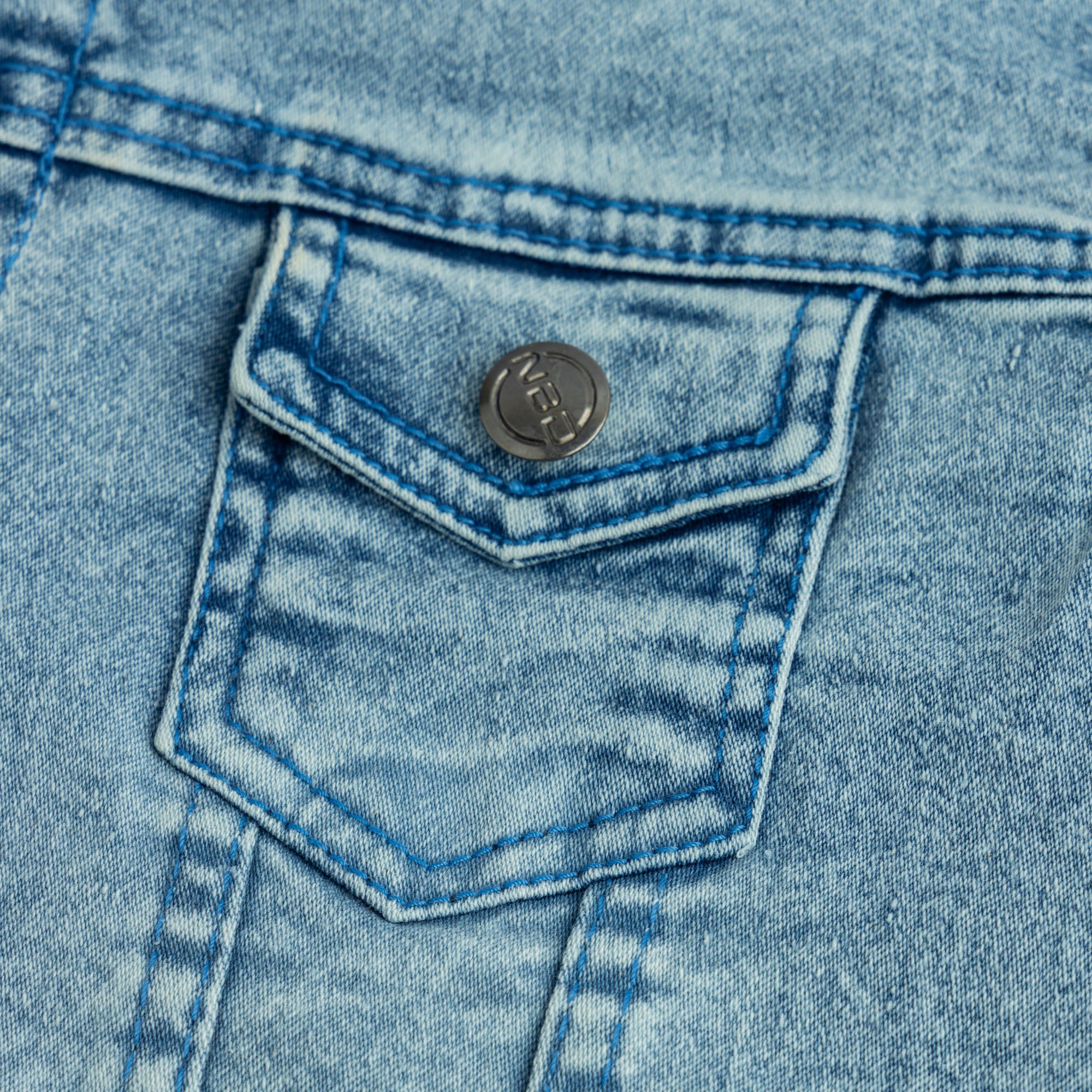 Boys Denim Sherpa -Lined Jacket