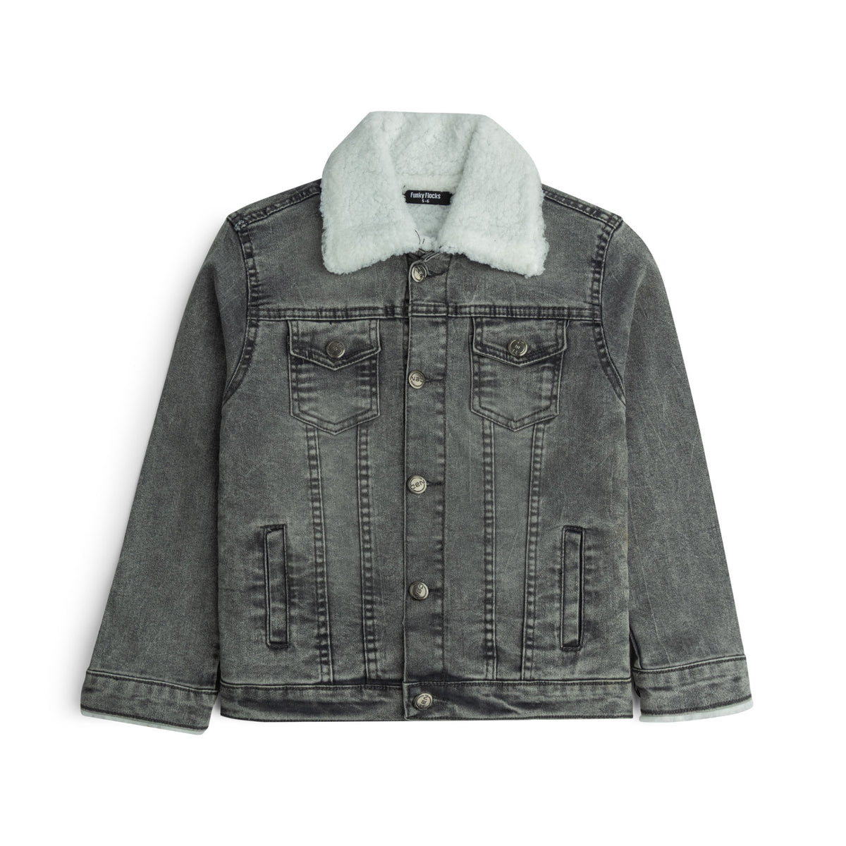 Boys Denim Sherpa Jacket