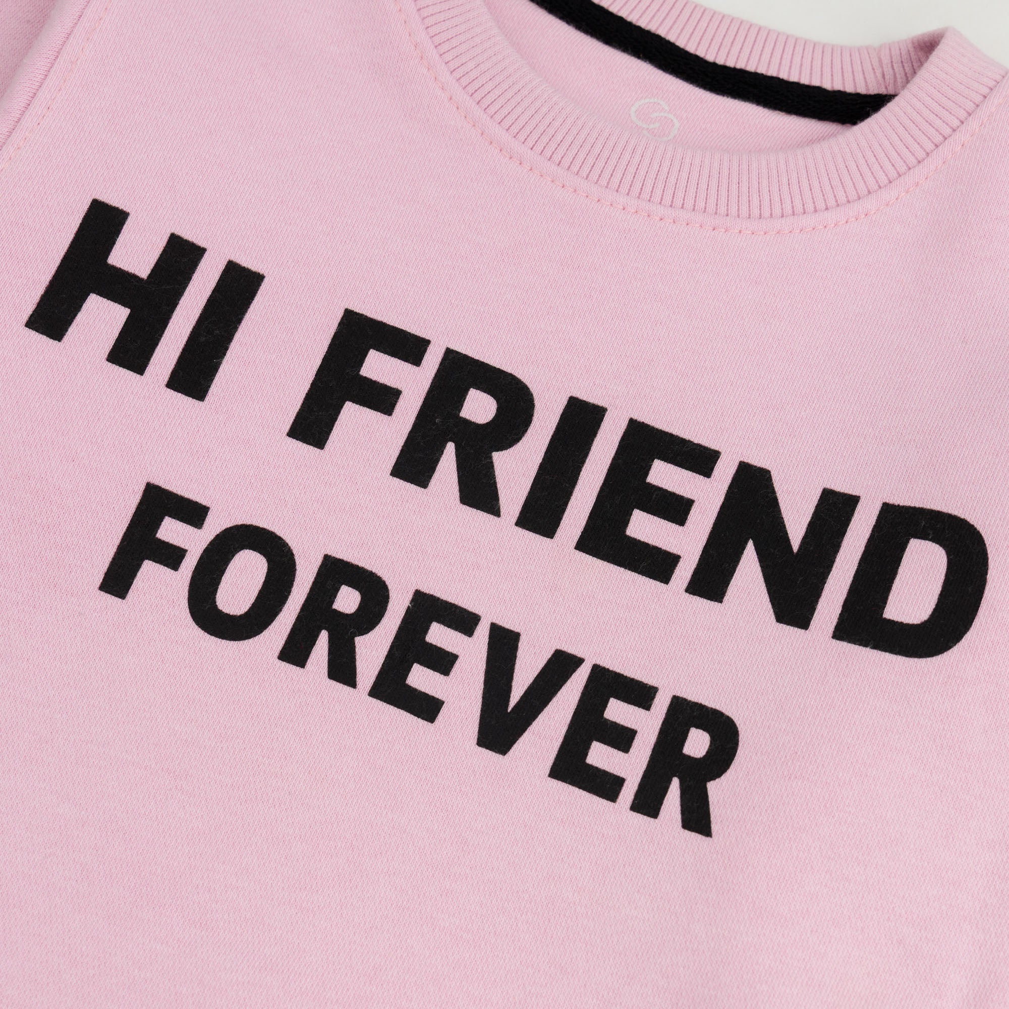 GIRLS SWEATSHIRT HI FRIEND FOREVER