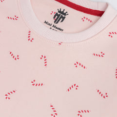 GIRLS SWEATSHIRT CANDY CANE