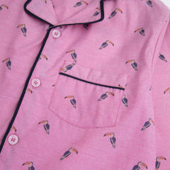 GIRLS CO - ORD SET BIRD PRINTED