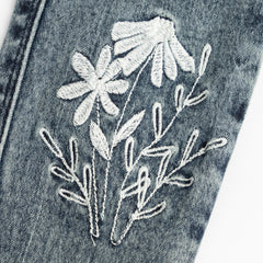 GIRLS JEANS EMBROIDED
