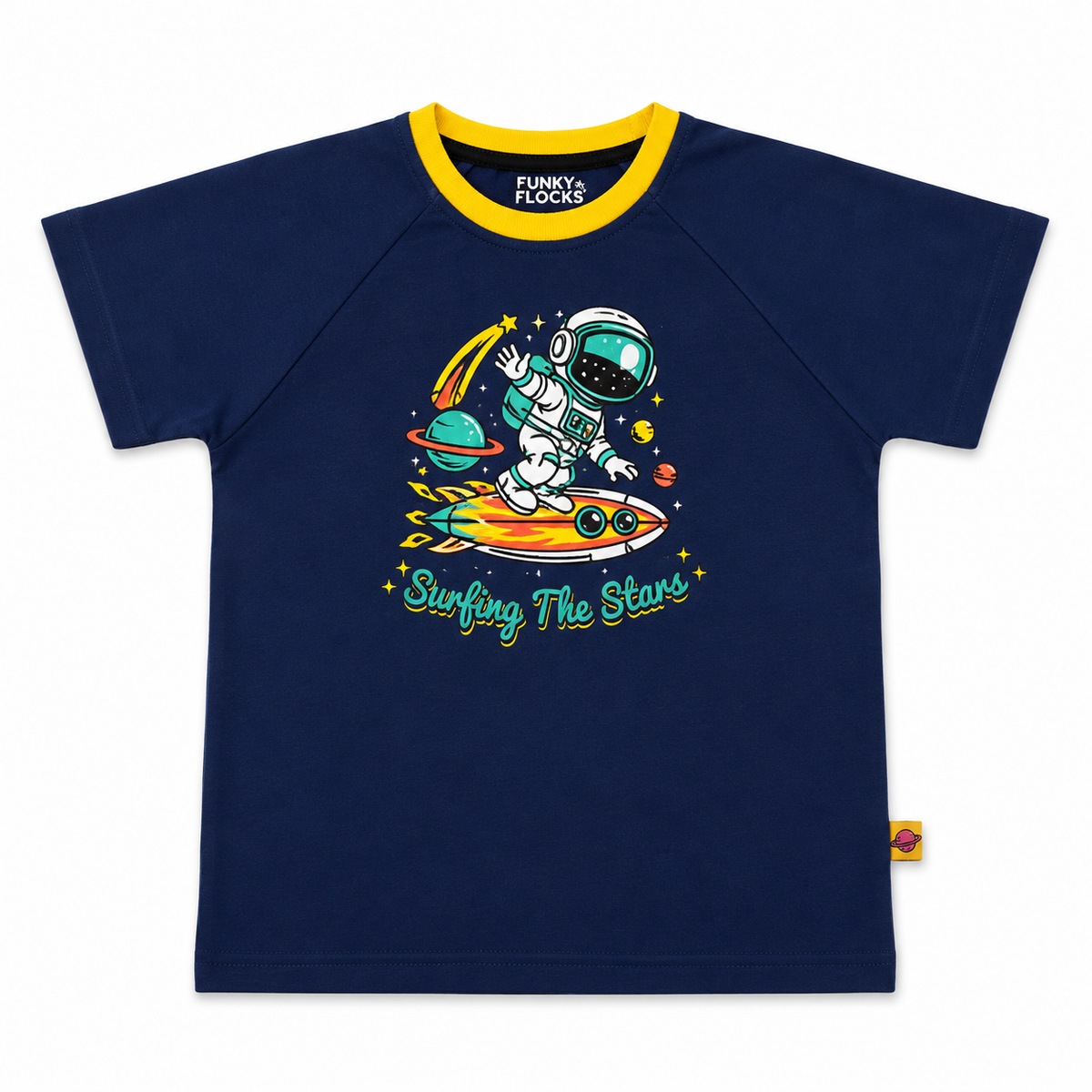 Boys Navy Blue Astronaut Graphic T-Shirt