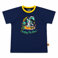 Boys Navy Blue Astronaut Graphic T-Shirt