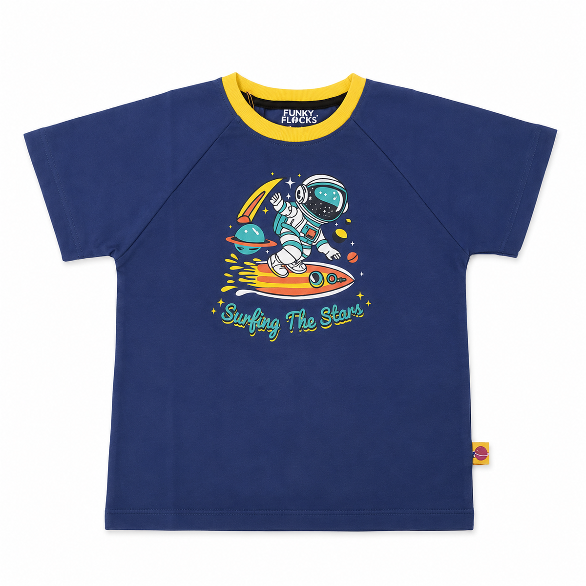 Boys Grey Blue Astronaut Graphic T-Shirt