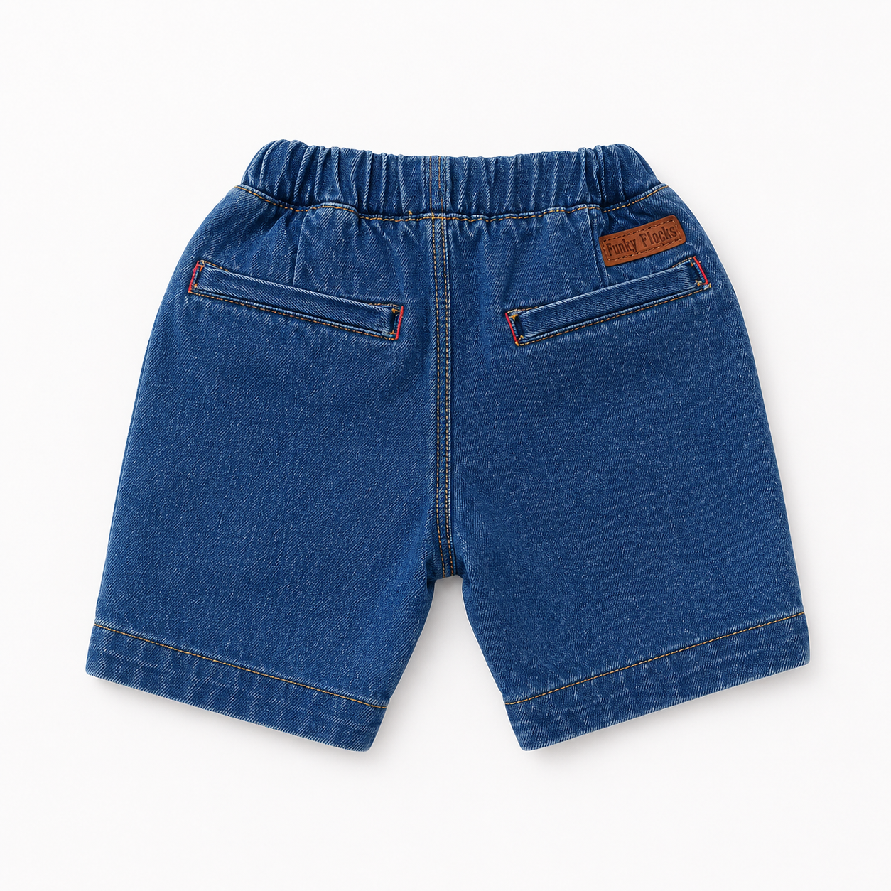 Light Blue Denim Shorts with Cute Bee Embroidery