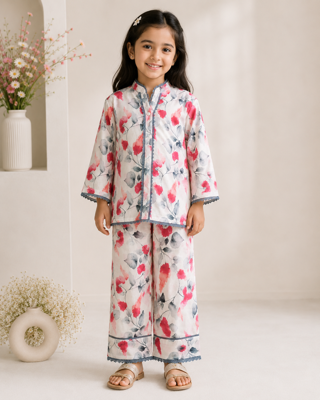 GIRLS CO-ORD FLORAL SET
