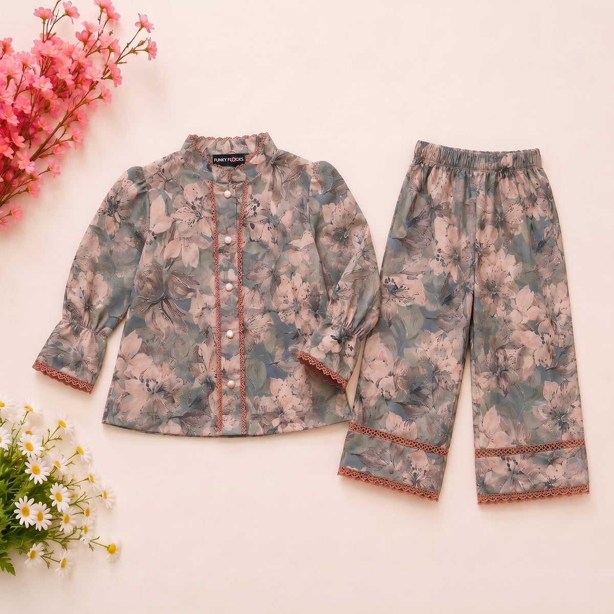 GIRLS CO-ORD FLORAL SET