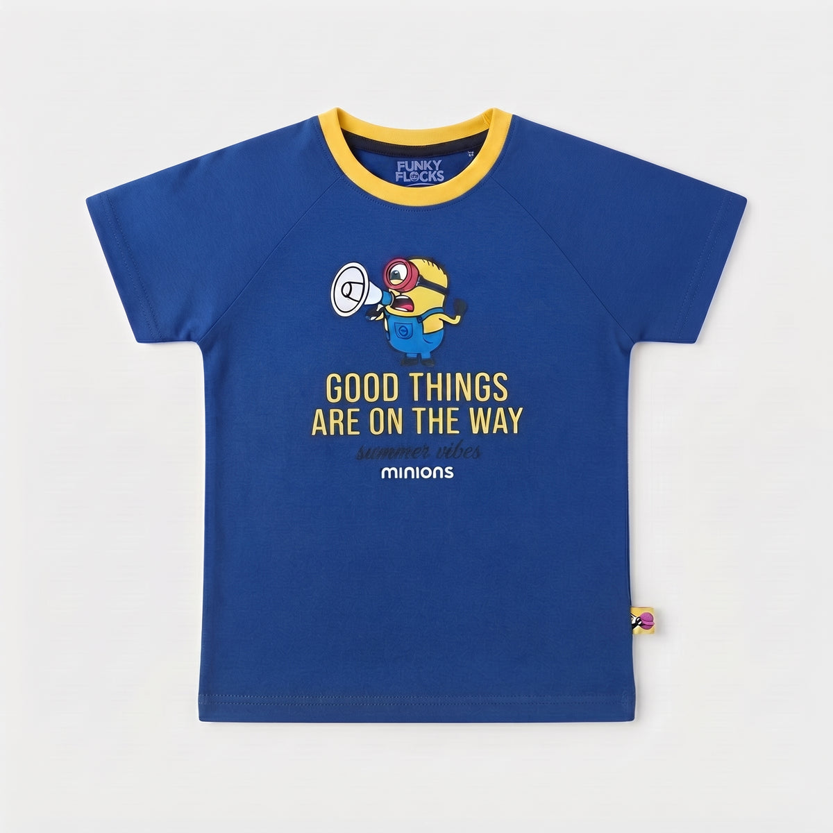 BOYS BLUE MINIONS GRAPHIC T-SHIRT