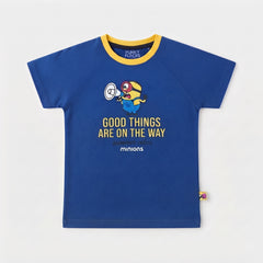 BOYS BLUE MINIONS GRAPHIC T-SHIRT